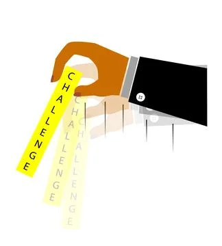 Take a challenge or risk, simple vector illustration Stock Illustration