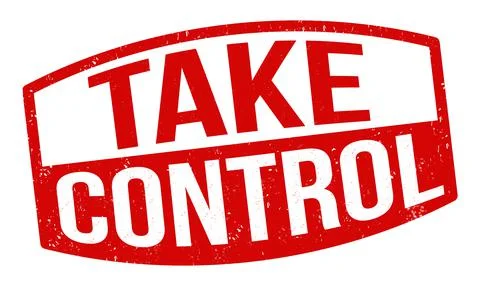 Take control grunge rubber stamp Stock Illustration