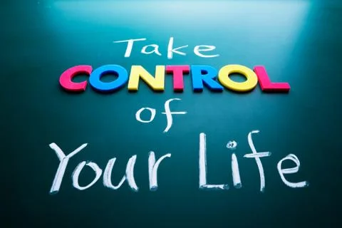 Take control of your life concept 스톡 사진