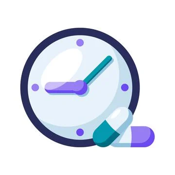 Take a course of medicines Stock Illustration