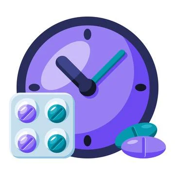 Take a course of medicines Stock Illustration