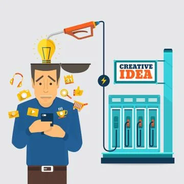 Take Creative Idea Stock Illustration