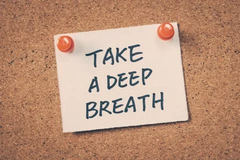 Take a deep breath Foto stock