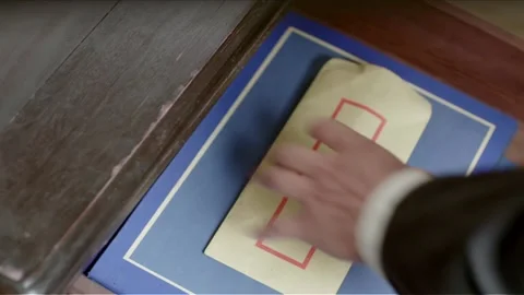 Take the envelope out of the drawer Stock Footage 235267791
