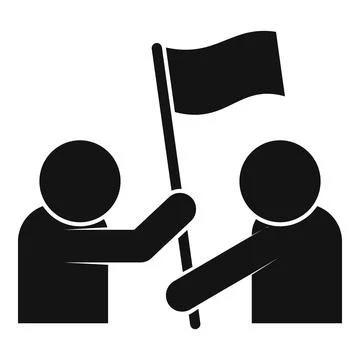 Take flag effort icon simple vector. Business work 스톡 일러스트