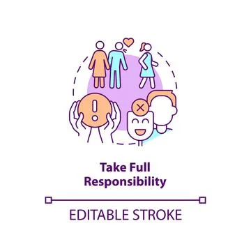 Take full responsibility concept icon Stock Illustration