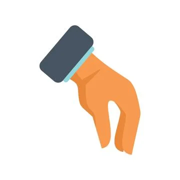 Take gesture icon flat vector. Finger hold Stock Illustration