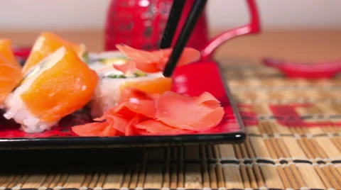 Take the Ginger with Chopsticks Dolly Shot 4K 動画素材 59887048