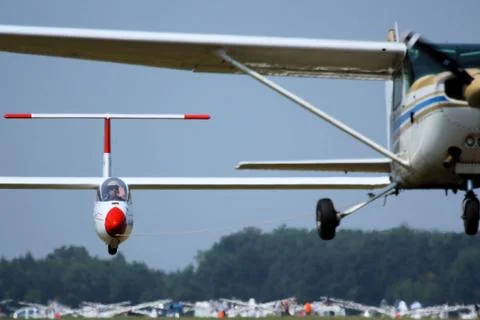 Take off glider Stock Photos