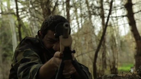 Take a gun 6 Stock Footage 323016462