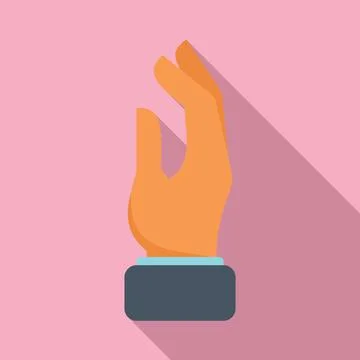 Take hand icon flat vector. Arm pose Stock Illustration