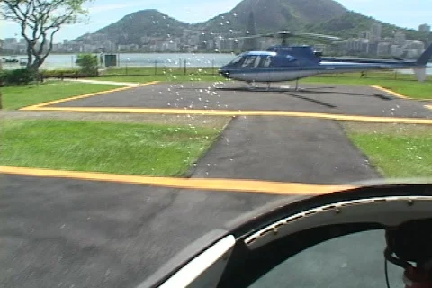 Take off helicopter Stock Footage