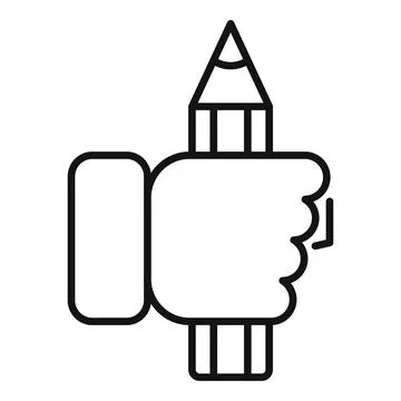 Take help pen icon outline vector. Tension therapy イラスト素材