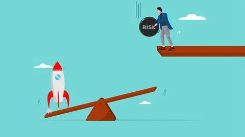 Take high risks to get business success, investor risk appetite in securiti.. Stock Illustration