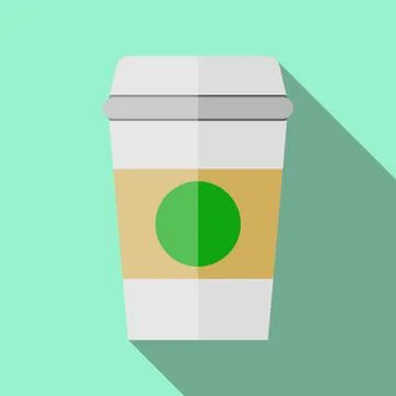 Take home coffee cup vector flat design Stock Illustration