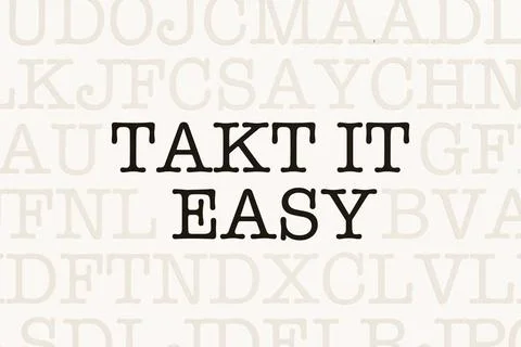 Take it easy. White page with letters in typewriter font. Text take it eas... 写真素材
