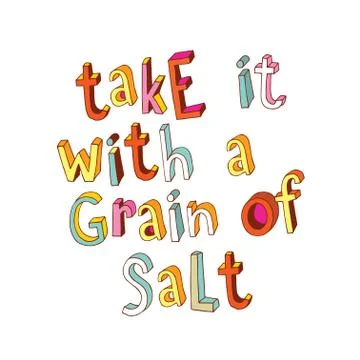 Take it with a grain of salt Stock-Illustration