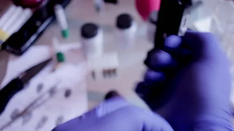Take latex glove off Stock Footage 66060584