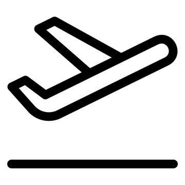 Take off line icon vector illustration isolated on white background Stock Illustration