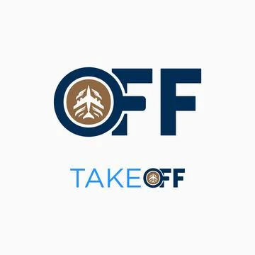 Take off logo Stock Illustration