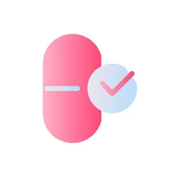 Take medication flat gradient two-color ui icon Illustrazione stock