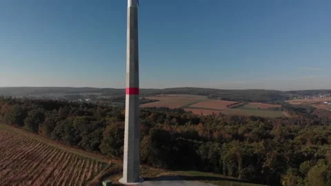 Take off near Wind Mill, Bad Camberg, Germany 2020 Stock Footage 146401945