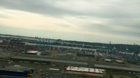 Take Off Newark with Manhattan View Stock Footage 754542