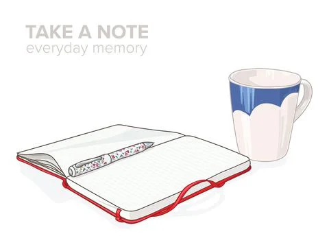 Take a Note Everyday Illustrazione stock