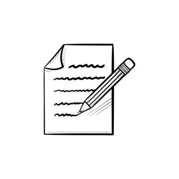 Take note hand drawn sketch icon. 스톡 일러스트