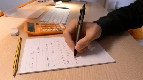 Take note with the pen Stock Footage 127485669