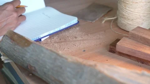 Take notes and coffee at the workshop Stock Footage 321204589