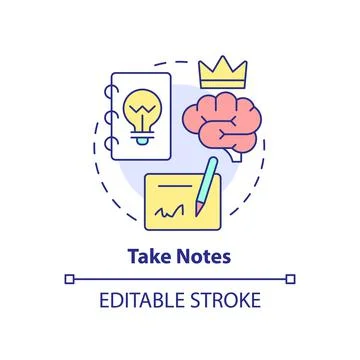 Take notes concept icon イラスト素材