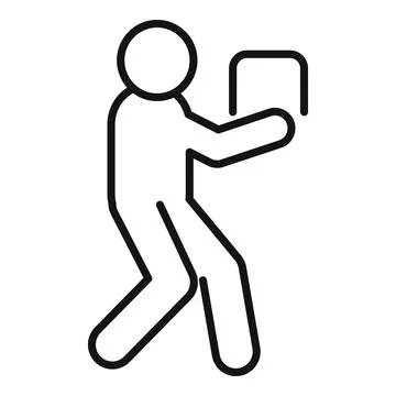 Take object effort icon outline vector. Company challenge イラスト素材