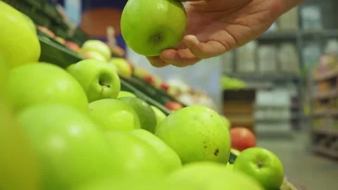 Take one apple from many apples Stock Footage 280534801