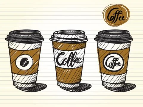 Take out coffee cup Stock Illustration