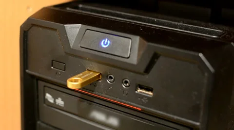 Take out USB memory from desktop PC Stock Footage 36959291