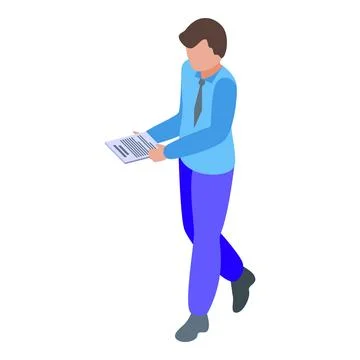 Take paper form icon isometric vector. Credit control Illustrazione stock