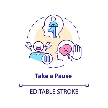 Take pause concept icon Stock Illustration