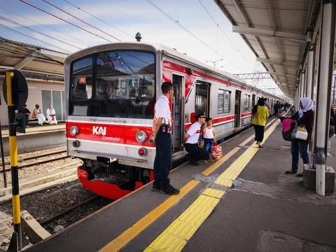 Take a photo with the train driver Stock Photos
