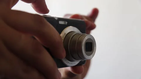 Take photos with a compact camera Stock Footage 139515421