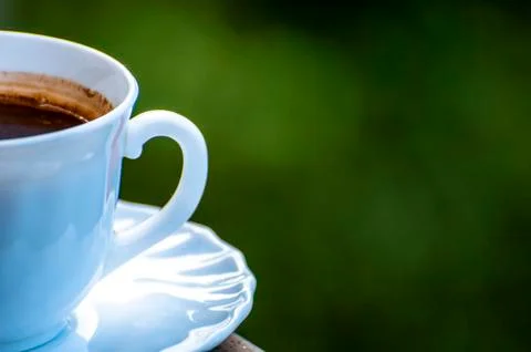 Take a picture of coffee cups on different backgrounds Stock Photos