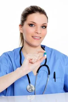 Take the pill Stock Photos