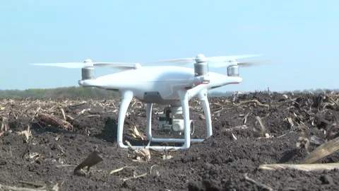 Take off quadrocopter. Land Stock-Footage 106930641