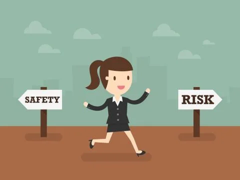 Take A Risk Illustrazione stock