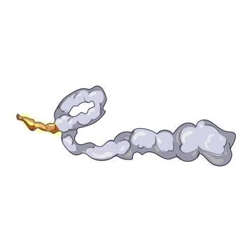 Take rocket launch smoke cartoon vector illustration Stock Illustration