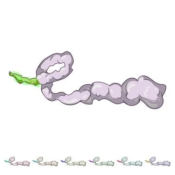 Take rocket launch smoke cartoon vector graphic イラスト素材