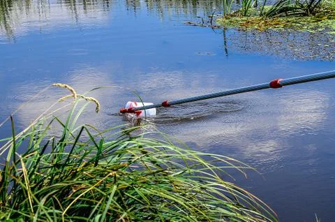 Take samples of water for laboratory testing. Stock Photos