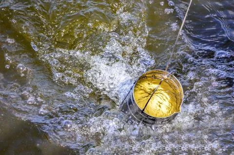 Take samples of water for laboratory testing. The concept - analysis of water Stock Photos