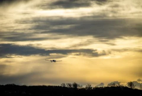 Take off a sunset Stock Photos