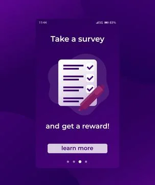 Take a survey, mobile vector design 스톡 일러스트